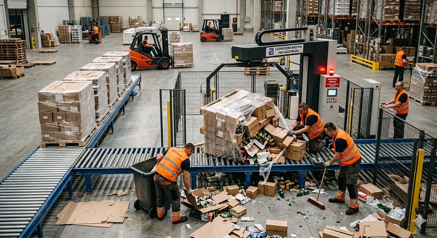 Warehouse incident — unstable load